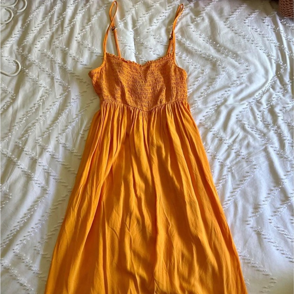 Wild Fable orange midi sundress